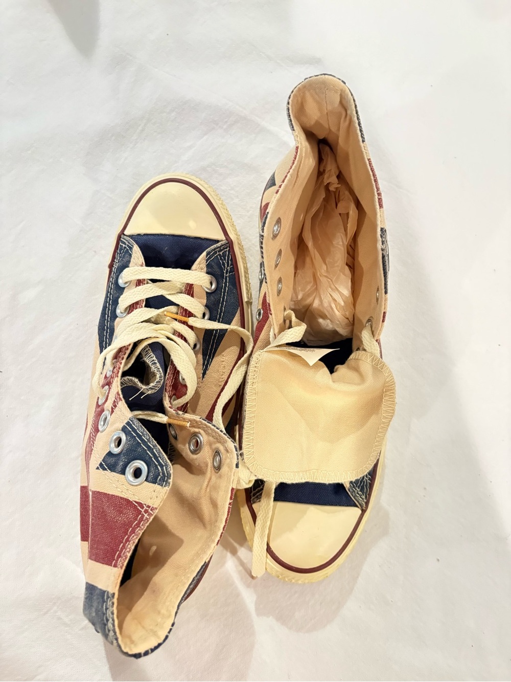 Converse High Top Sneakers - Union Jack Red, Blue, Cream - Picture 5 of 6